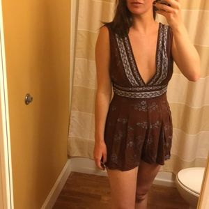 Urban Outfitters Deep V Romper